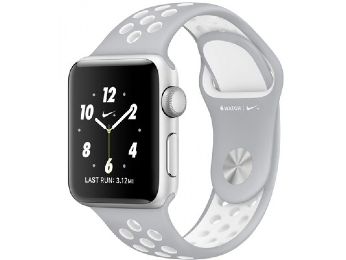 Силиконовый ремешок Apple Watch Nike 42/44мм серый