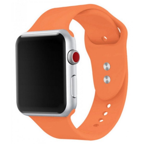 Силиконовый ремешок Apple Watch 42/44мм оранжевый