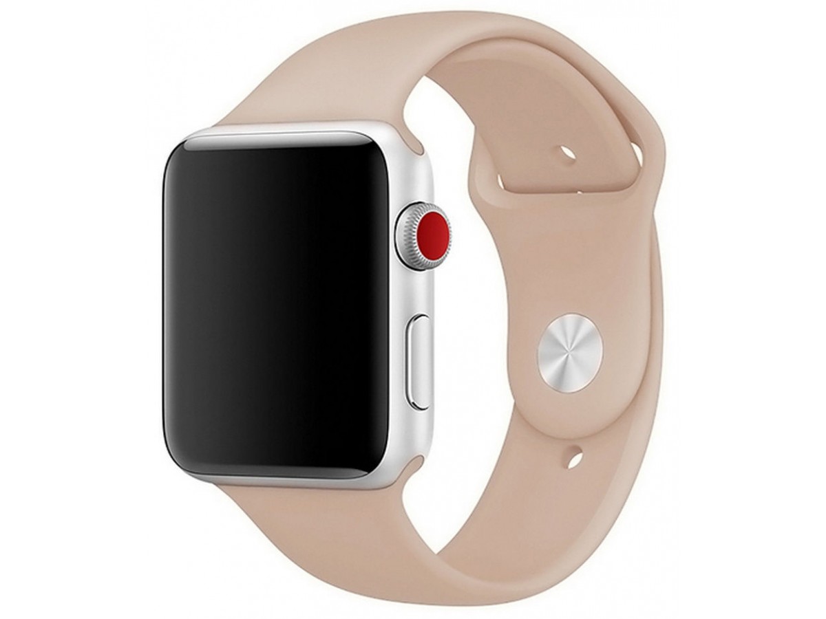 Силиконовый ремешок Apple Watch 38/40 мм бежевый