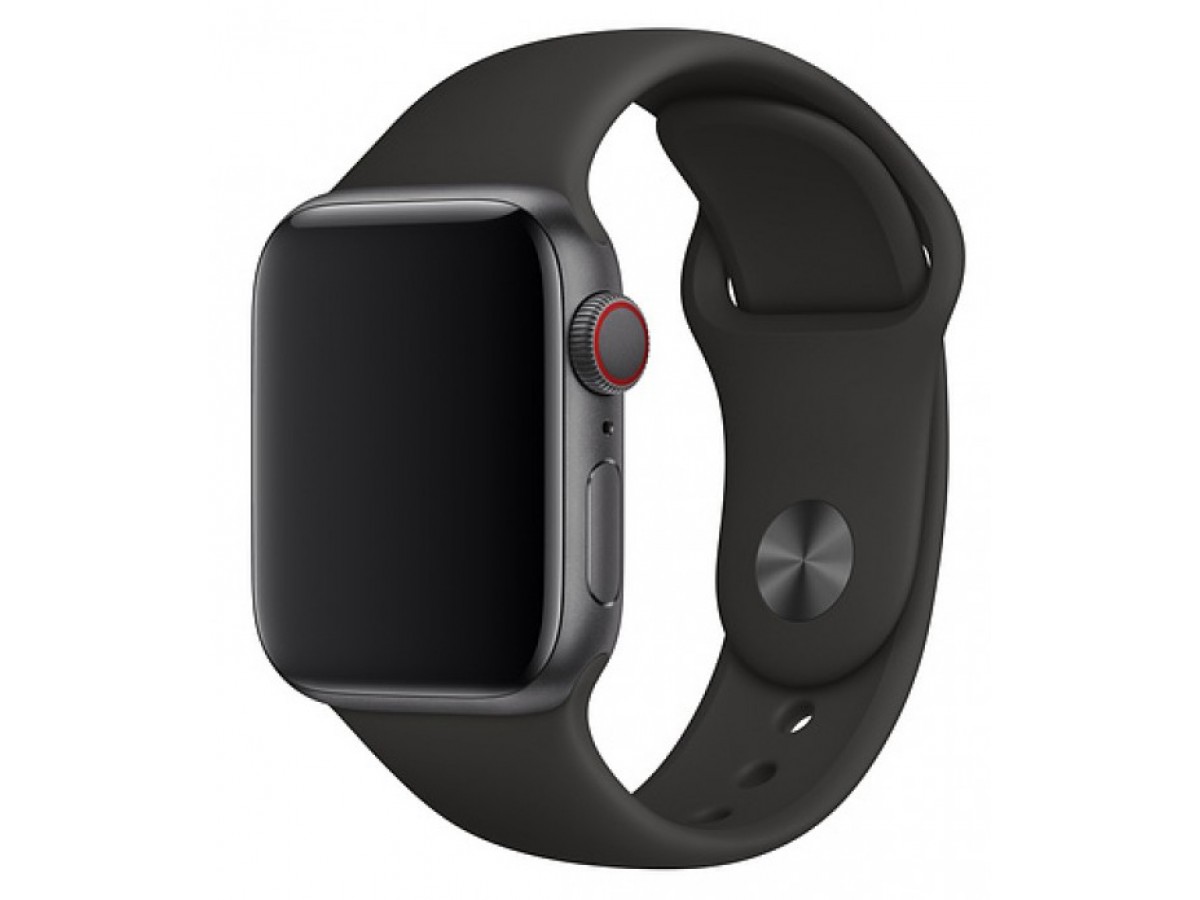 Силиконовый ремешок Apple Watch 38/40мм черный