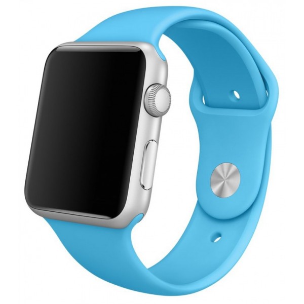 Силиконовый ремешок Apple Watch 38/40 мм голубой