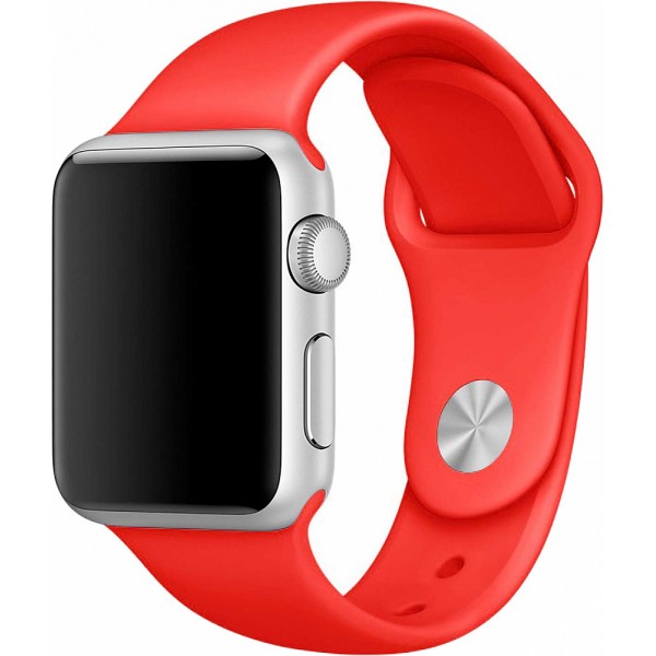 Силиконовый ремешок Apple Watch 38/40мм красный