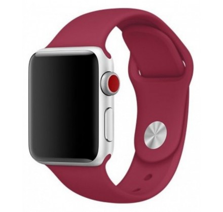 Силиконовый ремешок Apple Watch 42/44мм малиновый 
