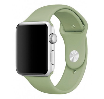 Силиконовый ремешок Apple Watch 42/44мм мятно-зеленый