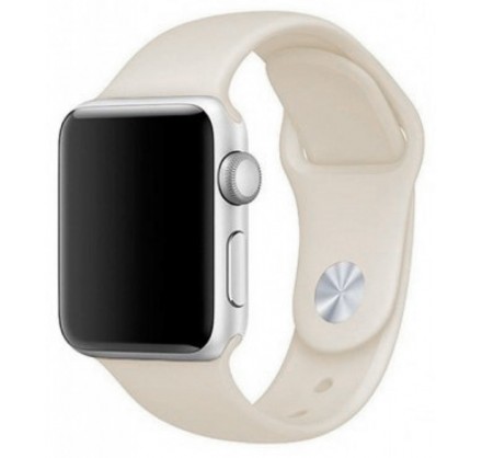 Силиконовый ремешок Apple Watch 38/40мм светло-бежевый 