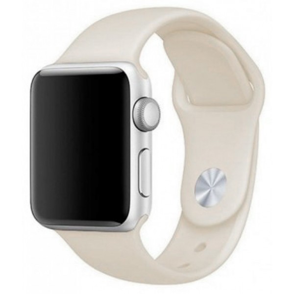 Силиконовый ремешок Apple Watch 38/40мм светло-бежевый 