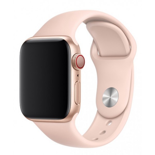 Силиконовый ремешок Apple Watch 38/40мм светло-розовый