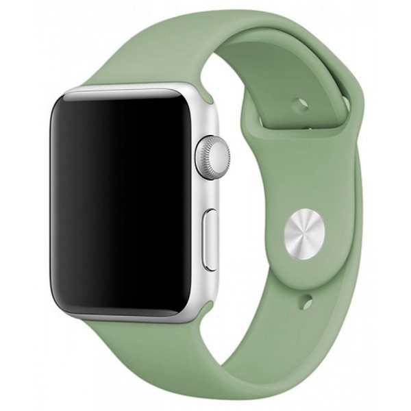 Силиконовый ремешок Apple Watch 42/44мм светло-зеленый