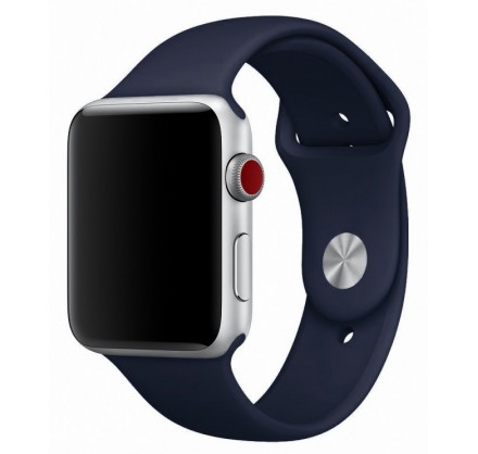 Силиконовый ремешок Apple Watch 42/44мм темно-синий 