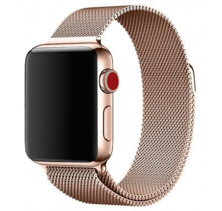 Ремешок миланский браслет Apple Watch 42/44 мм розовое ...