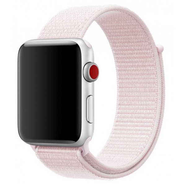 Ремешок спортивный браслет Apple Watch 38/40 мм светло-розовый