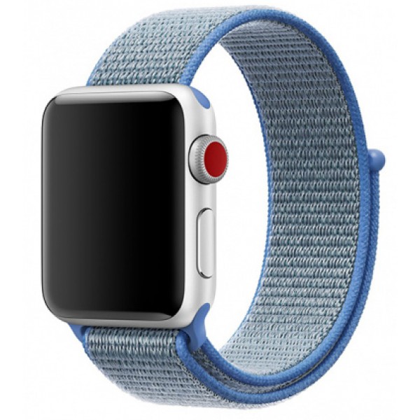 Ремешок спортивный браслет Apple Watch 38/40 мм голубой