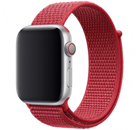 Ремешок спортивный браслет Apple Watch 38/40 мм красный