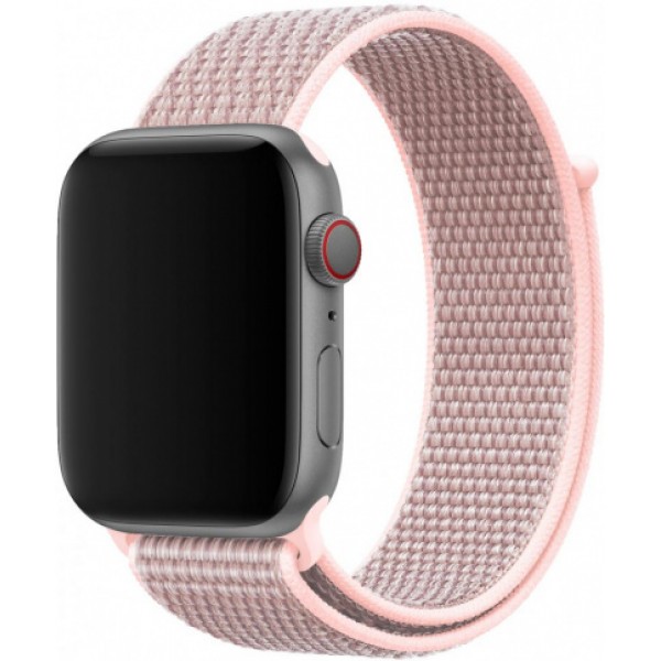 Ремешок спортивный браслет Apple Watch 38/40 мм серо-розовый