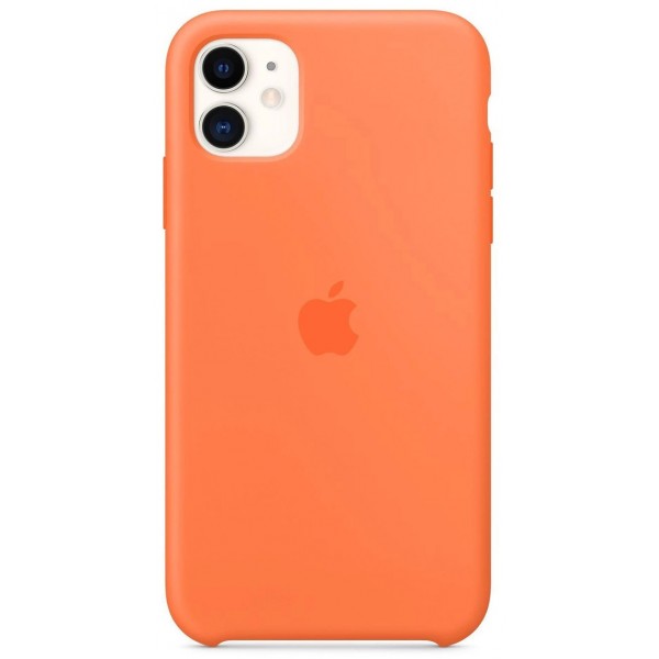 Чехол Silicone Case качество Lux для iPhone 11 оранжевый витамин