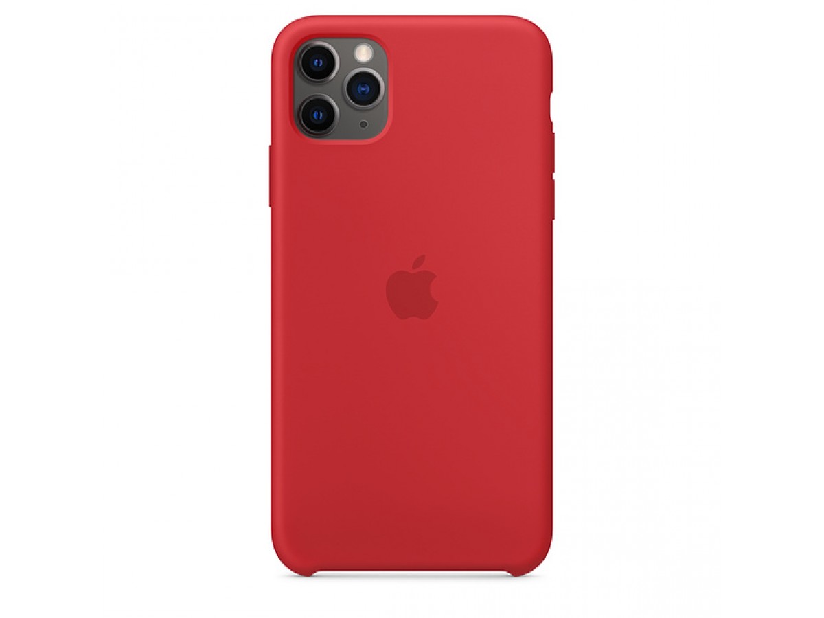 Чехол Silicone Case качество Lux для iPhone 11 Pro Max красный в Тюмени