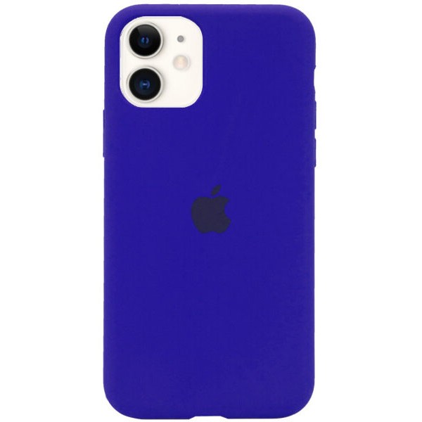 Чехол Silicone Case для iPhone 11 синий неон