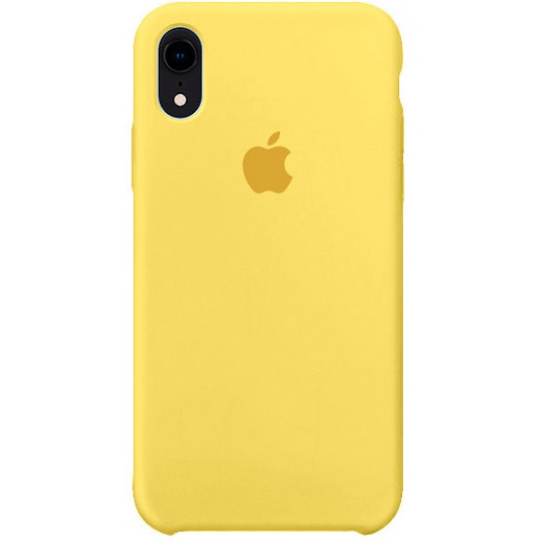 Чехол Silicone Case качество Lux для iPhone XR желтый