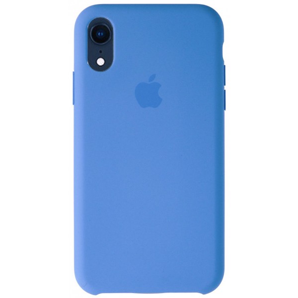 Чехол Silicone Case качество Lux для iPhone XR синий василёк