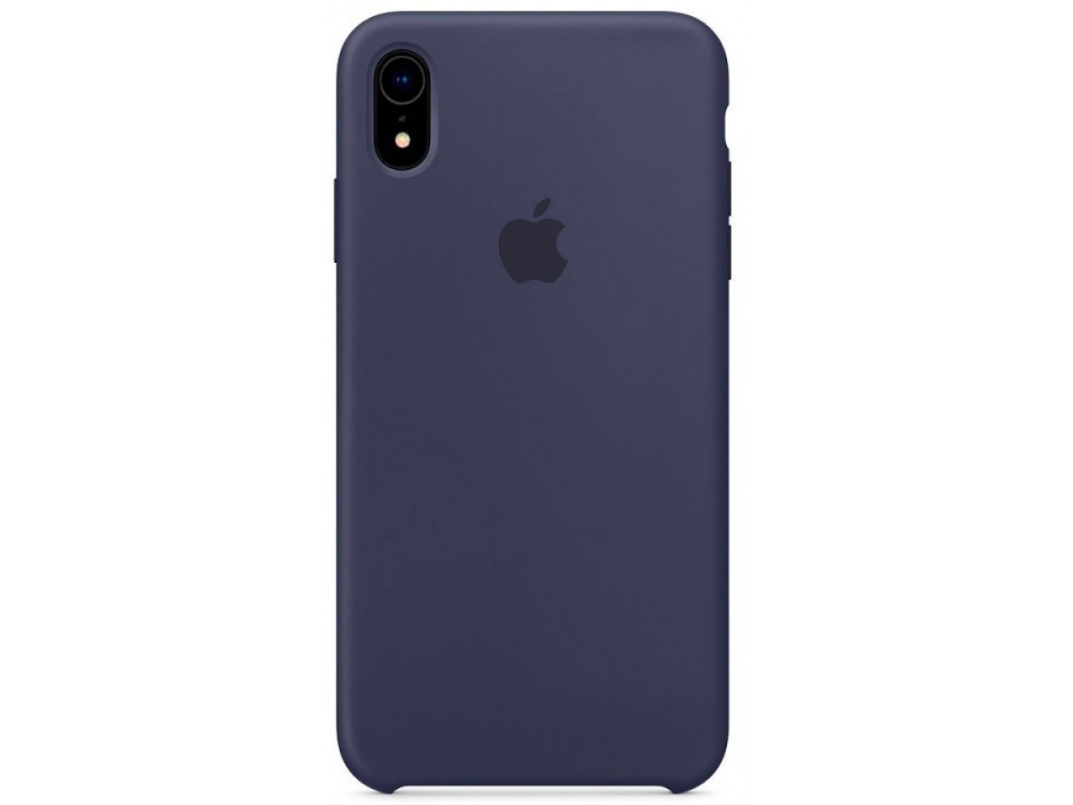 Чехол Silicone Case качество Lux для iPhone XR темно синий в Тюмени