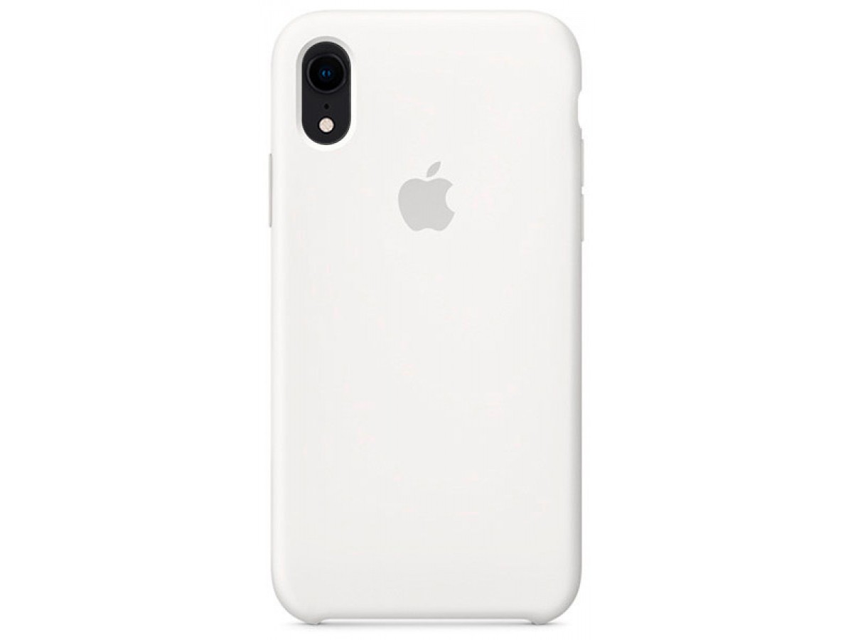 Чехол Silicone Case качество Lux для iPhone XR белый