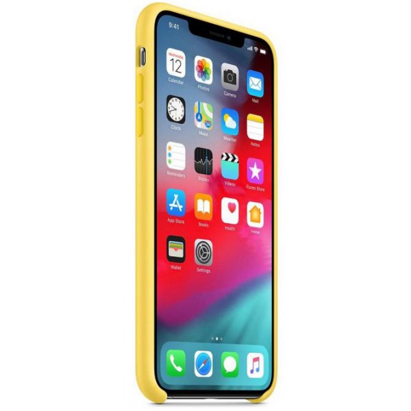 Чехол Silicone Case качество Lux для iPhone Xs Max желтый