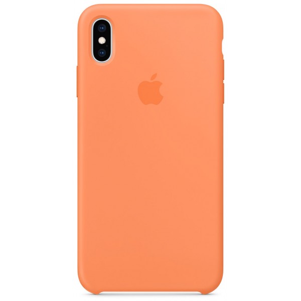 Чехол Silicone Case качество Lux для iPhone Xs Max папайя