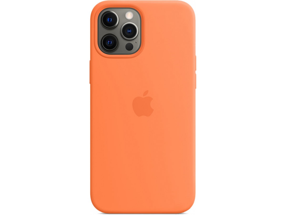 Чехол Silicone Case magsafe качество Lux для iPhone 12 Pro Max оранжевый