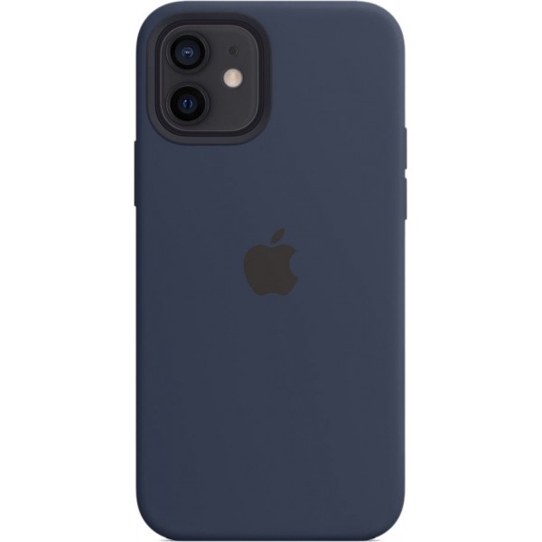 Чехол Silicone Case magsafe качество Lux для iPhone 12/12 Pro темно-синий