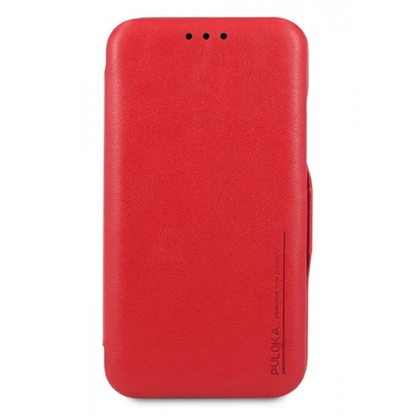 Чехол-книжка Puloka для iPhone 11 Pro Max на магните красная