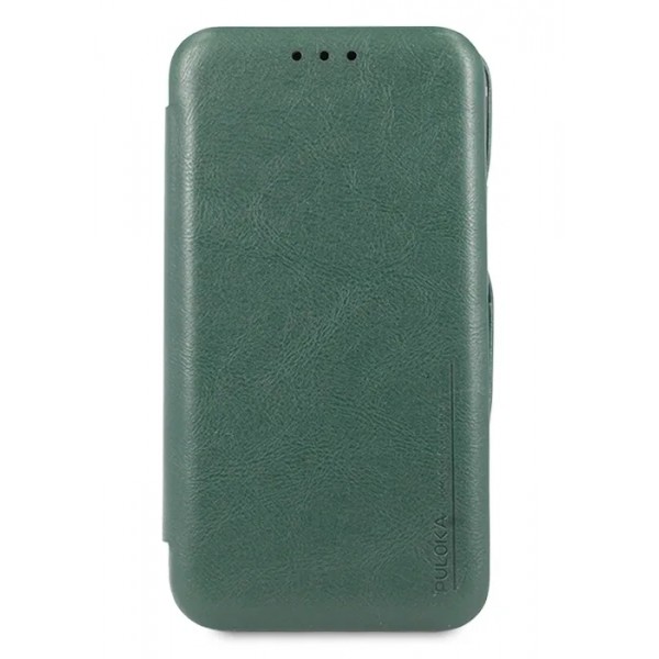 Чехол-книжка Puloka для iPhone 11 Pro Max на магните зеленая