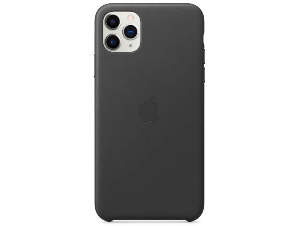 Чехол Leather Case для iPhone 11 Pro Max черный (оригинал)
