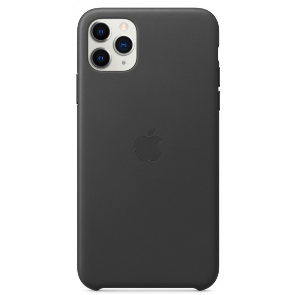 Чехол Leather Case для iPhone 11 Pro Max черный