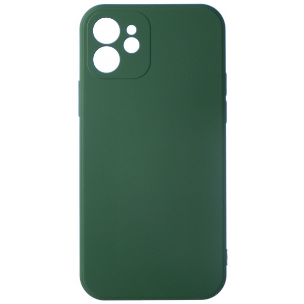 Чехол Soft-Touch для iPhone 12 темно-зеленый