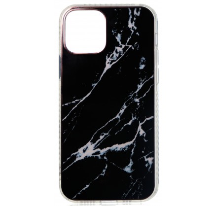 Чехол Marble line для iPhone 12/12 pro с принтом черный