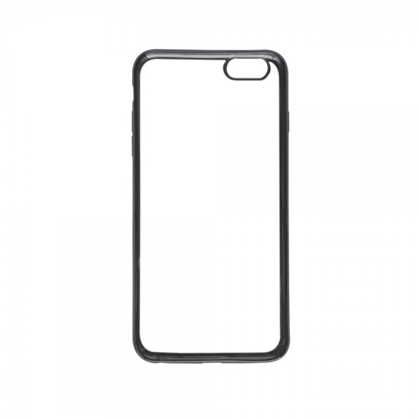 Чехол хром для iPhone 6 Plus/6S Plus силиконовый черный