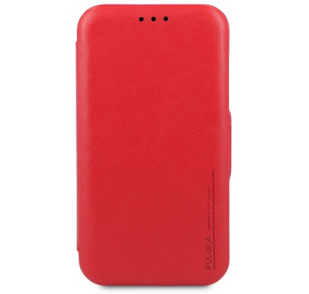 Чехол-книжка Puloka для iPhone 11 на магните красная