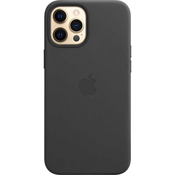 Чехол Leather Case качество Lux для iPhone 12 Pro Max черный (оригинал)