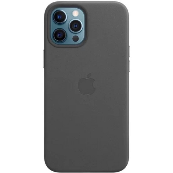 Чехол Leather Case magsafe для iPhone 12 Pro Max черный