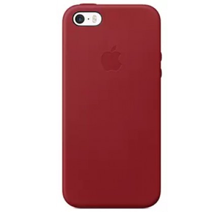 Чехол Leather Case для iPhone 5/5s/SE красный