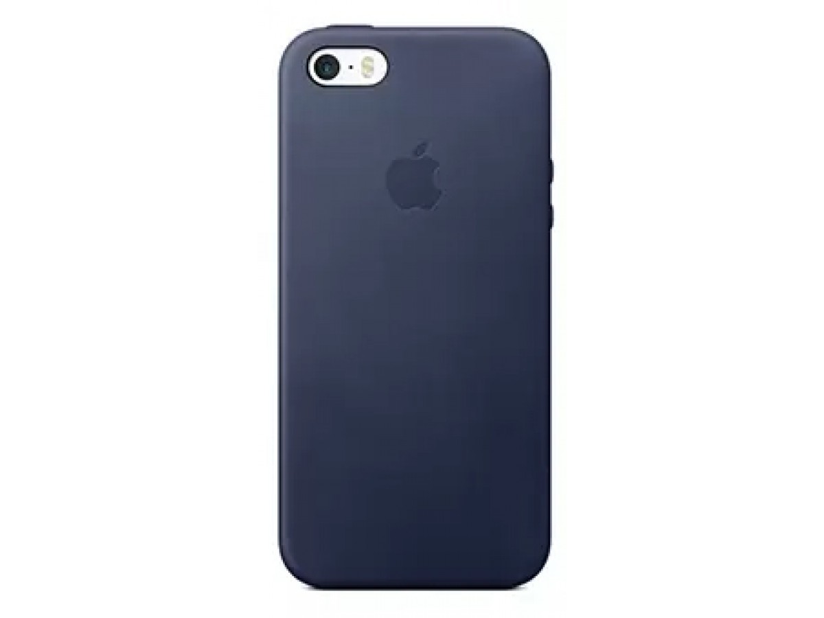 Чехол Leather Case для iPhone 5/5s/SE синий в Тюмени