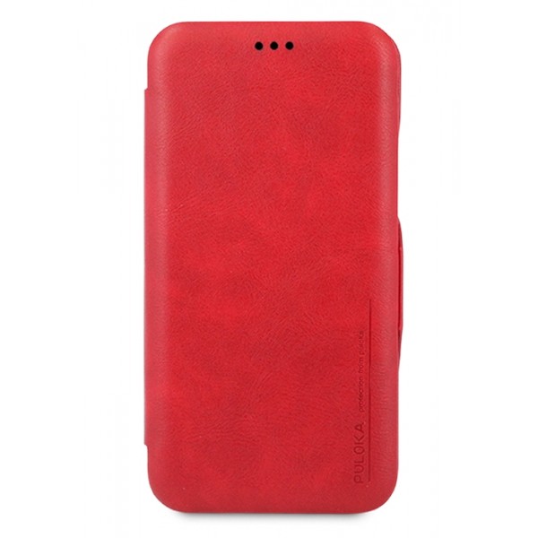 Чехол-книжка Puloka iPhone X/Xs на магните красная