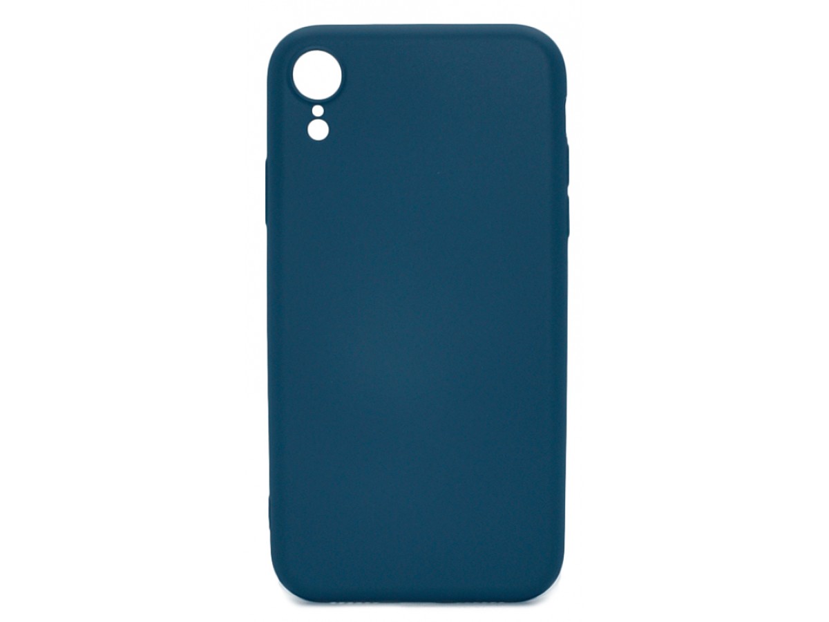 Чехол Soft-Touch для iPhone XR темно-синий в Тюмени