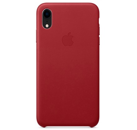 Чехол Leather Case для iPhone XR красный