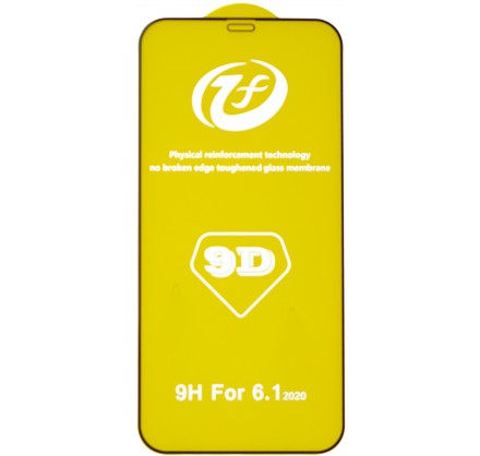 Защитное стекло 3D для iPhone 14 Pro Max черное Full Gl...