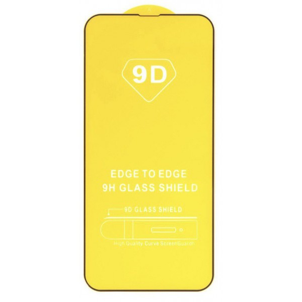 Защитное стекло 3D для iPhone 13/13 Pro/14 черное Full Glue