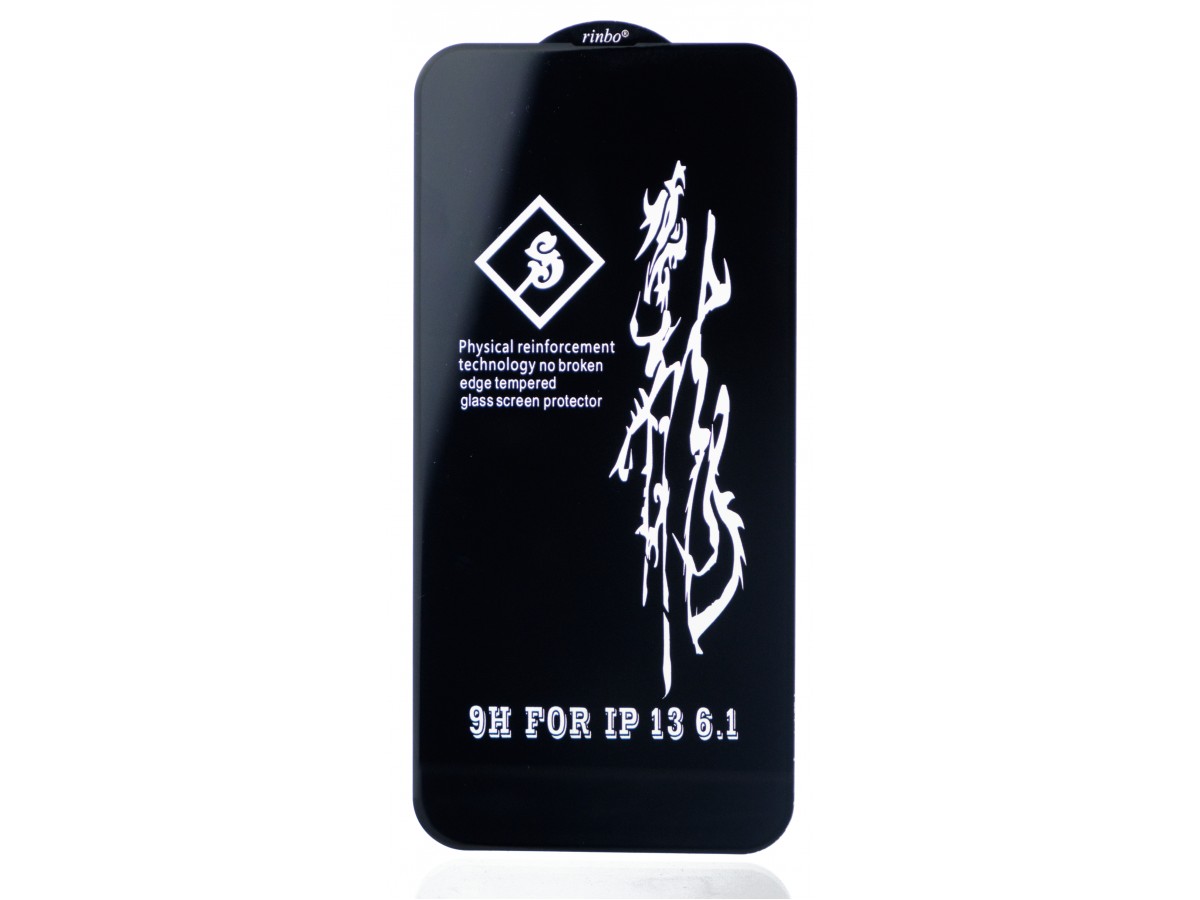 Защитное стекло 3D Rinbo для iPhone 13/13Pro черное Full Glue