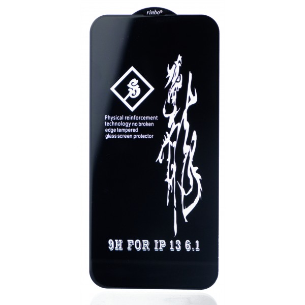 Защитное стекло 3D Rinbo для iPhone 13/13Pro черное Full Glue
