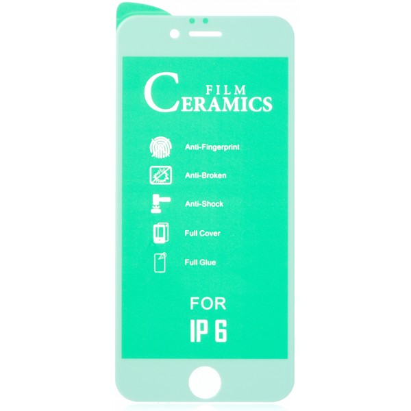 Стекло защитное iPhone 6/6s белое (Ceramics)
