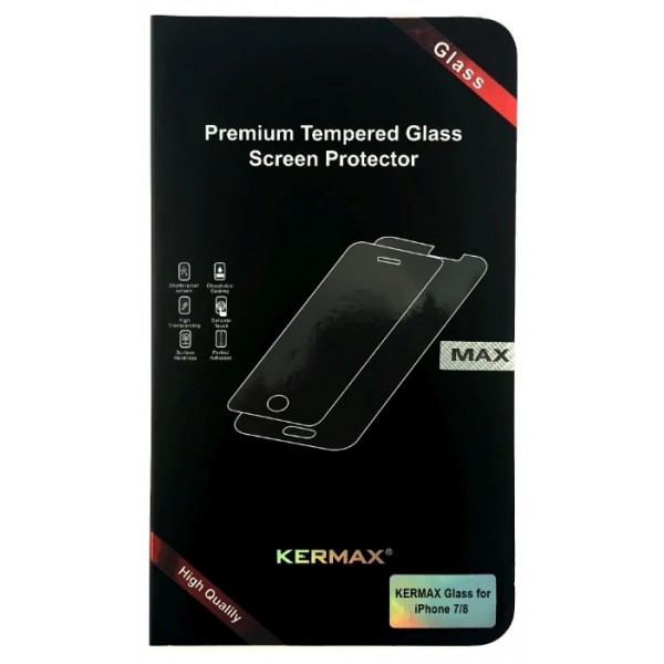 Прозрачное защитное стекло Kermax для iPhone 6/7/8